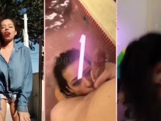 big pussy with big lips cumming in the pot