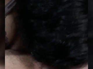 Hot stepmother takes the opportunity to have fun with her young stepson's big penis and balls