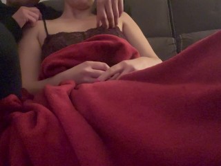 Girl POV: Step brother Masturbating and Fingering my Pussy to Orgasm