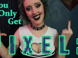 You Only Get Pixels - Cheerleader Mean Denial Censorship Femdom POV Jerk Off Encouragement - Preview