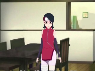 Follando y seduciendo a la bella Sarada Uchiha - Jump Harem