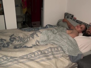 I warm up his cock in the early morning until I manage to fuck him