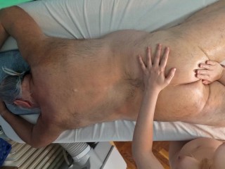 Easy lingam massage by Kiki Seraf and Schuszter Attila (Ethical Porn) real massage, realistic