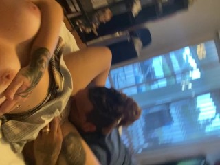 White Student Pawg In Mini Dress Twerks While Sucking Cock