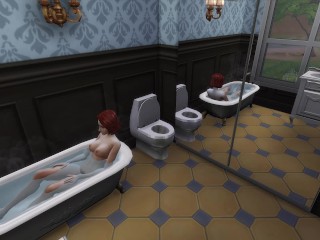 A married couple welcomes me and I fuck the exhibitionist red head wife in the bathroom