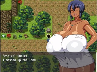 Tanned Girl Natsuki [ HENTAI Game ] Ep.11 the village chief masturbate on her while she is changing