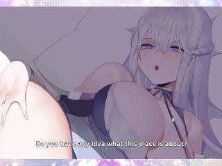 GLASS - Cutie white hair touching herself