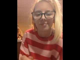 titty play in new striped sweater croptop