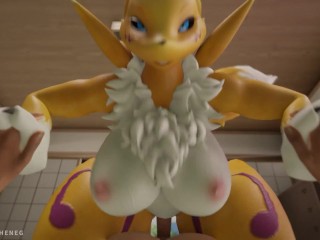 Furry MILF Renamon humping you hard