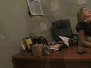 They Fuck In The Office And Slut Gives Her A Creampie- PervMilfsnTeens