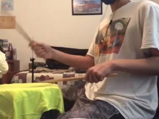 parents moaning in the other room while i'm playing drums 8