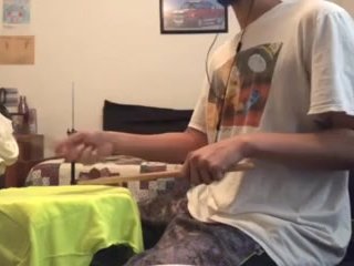 parents moaning in the other room while i'm playing drums 8