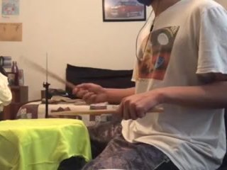 parents moaning in the other room while i'm playing drums 8