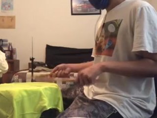 parents moaning in the other room while i'm playing drums 8