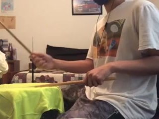 parents moaning in the other room while i'm playing drums 8