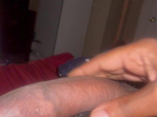 Playing with my dick until wife gets home