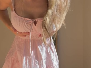 Thick Ass Amateur Blonde Getting Dressed - Dresses Try On Haul