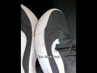 Taking off my Reek Sneakers in the Car! Stinky Feet Fetish