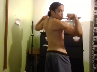 Beginers muscle flex twink hows my form