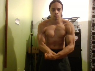 Beginers muscle flex twink hows my form