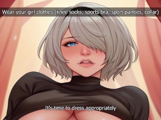 2B takes a whole day to turn you into a hot goth girl/Hard Feminization JOI (Teaser)