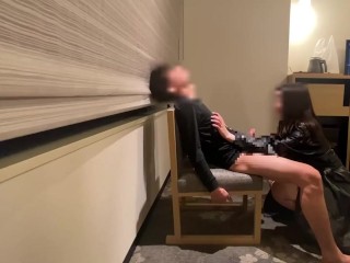 Sex with a girlfriend who looks good in a long leather coat