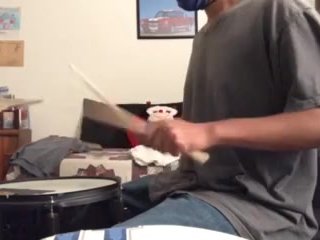 parents moaning in the other room while i'm playing drums 56