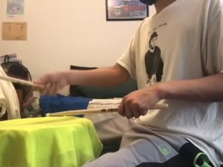 parents moaning in the other room while i'm playing drums 30