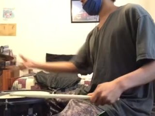 playing the pornhub theme on drums while parents are moaning in the other room
