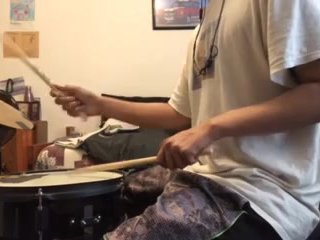 parents moaning in the other room while i'm playing drums 34