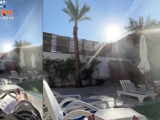 Sizzling Poolside with Internal Finish at Hotel Room Sex