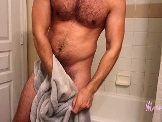 Soapy shower and jerk off after 3 slow days of not touching my self