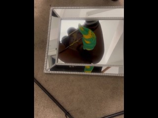 Ebony solo masterbating!At Home Messy Squirt