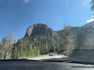 Road Trip Sex Ends With Public Creampie - AlexAndAva - Outdoor Adventure With GF In The Mountains