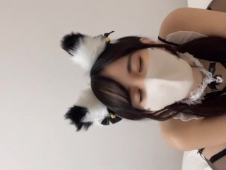 むちむちデカ尻猫ちゃんと一緒に気持ち良くなろ…？♡(素人/個人撮影/巨乳乳首/オナニー/バイブ/ディルド/くびれ/美女/かわいい/可愛い/日本人/コスプレ/スマホ自撮り/Japaneseamateur