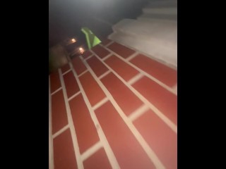 Fucking this bitch outside the bar