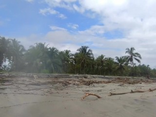 On the beach an unknown girl sucks my cock. IN PUBLIC