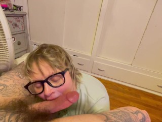 cute couple giggles after a passionate facial