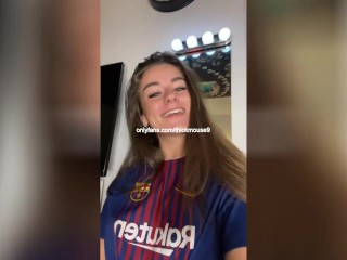 FC BARCELONA FAN SHOWING PUSSY ON TIKTOK