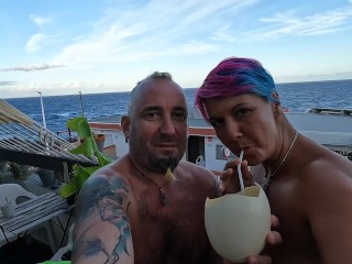 We're drinking our piss with straw from an ostrich egg shell