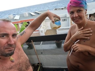 We're drinking our piss with straw from an ostrich egg shell