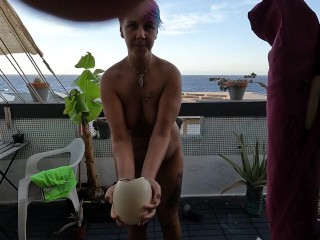 We're drinking our piss with straw from an ostrich egg shell