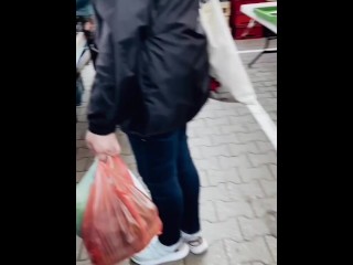 Public market femboy slut fucked and received a deep throat. Full video on my Onlyfans (link in bio)