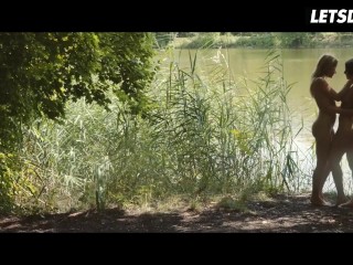 Hot StepSisters Angel Piaff and Sybil Lick Each Other's Pussies In The Woods - A GIRL KNOWS
