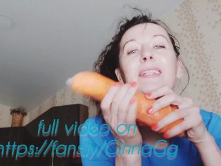 oh, I'm so funny and I fuck with vegetables, but I love a lively and warm dick more. Horny Ginna