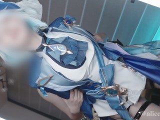 💙💧Genshin Impact Furiina　cosplaying multiple orgasm hentai video