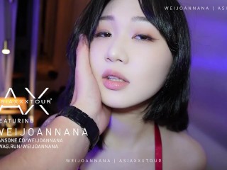 Asian Saleswoman Goes the Exxxtra mile for a Huge white Cock