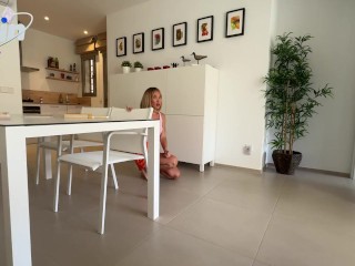 she gets an orgasm when she gives a blowjob with an anal plug and that's not all