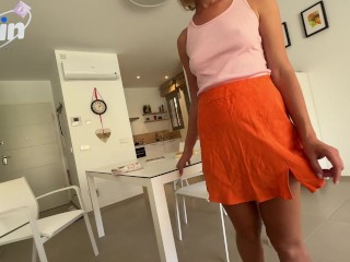 she gets an orgasm when she gives a blowjob with an anal plug and that's not all