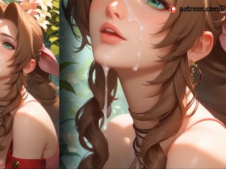 Aerith Gainsborough from Final Fantasy shows off her perfect body